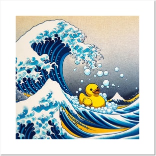 Bubble Wave Duck Kanagawa: National Bubble Bath Day Posters and Art